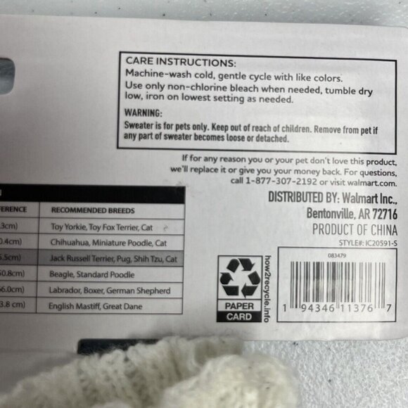 Vibrant Life Pet Sweater Spoiled Pink Size Small - Picture 9 of 10